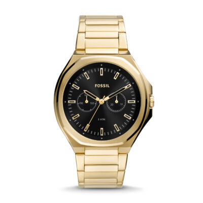 Evanston Multifunction Gold-Tone Stainless Steel Watch - BQ2611 - Fossil - Tia