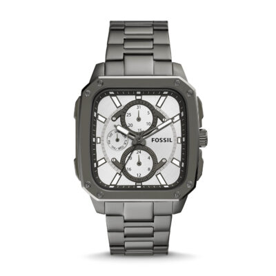 Fossil Inscription Smoke Silver Chronograph Men's Watch