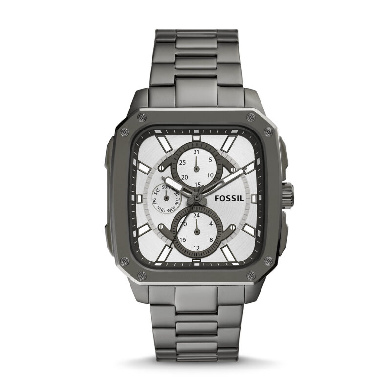 Fossil Inscription Smoke Silver Chronograph Men's Watch