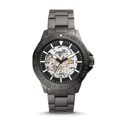 Bannon Automatic Smoke Stainless Steel Watch - BQ2678 - Fossil - Tia