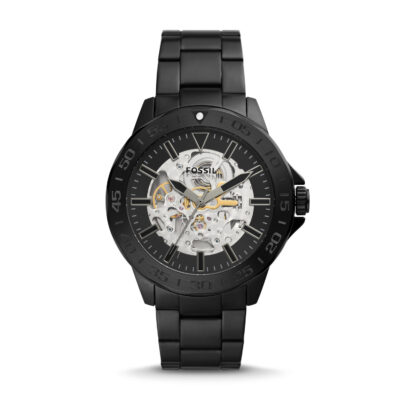 Bannon Automatic Black Stainless Steel Watch - BQ2679 - Fossil - Tia