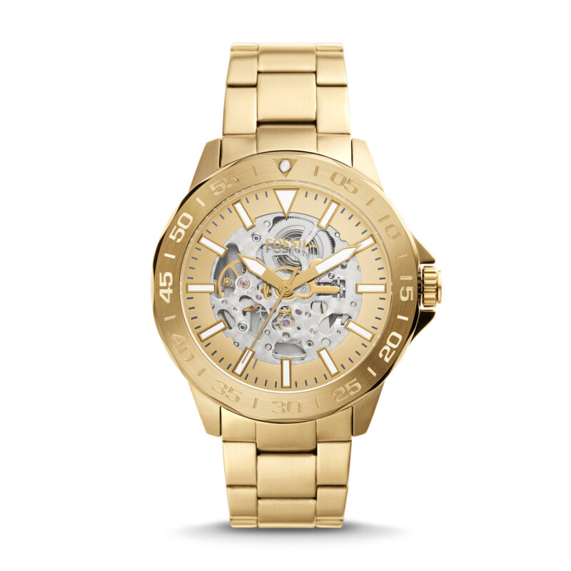 Bannon Automatic Gold-Tone Stainless Steel Watch - BQ2680 - Fossil - Tia