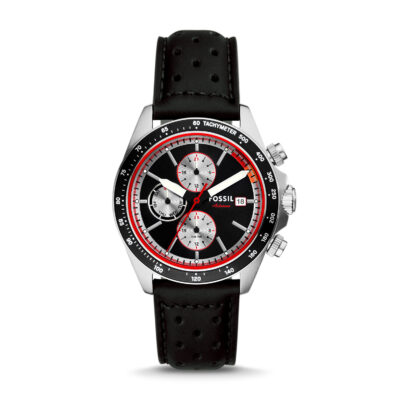 Autocross Multifunction Black Leather Watch - BQ2888 - Fossil - Tia