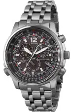 Citizen Promaster Sky Radio Controlled Chronograph Stainless Steel Black Dial Eco-Drive CB5860-86E 200M Men's Watch