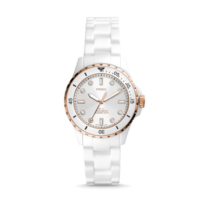 FB-01 Three-Hand White Ceramic Watch - CE1107 - Fossil - Tia