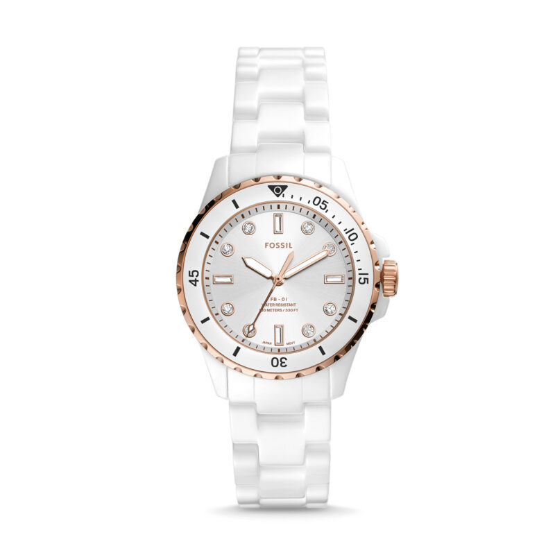 FB-01 Three-Hand White Ceramic Watch - CE1107 - Fossil - Tia