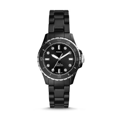 FB-01 Three-Hand Black Ceramic Watch - CE1108 - Fossil - Tia