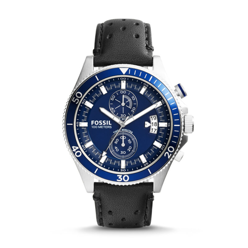 UPC 796483138414 - Fossil Wakefield Blue Dial Black Leather Men s Watch ... - Tia