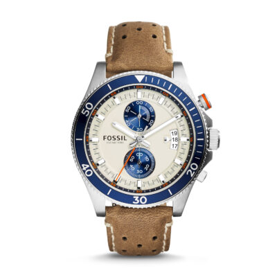 Men's Fossil Wakefield Chronograph Leather Strap Watch CH2951 - Tia