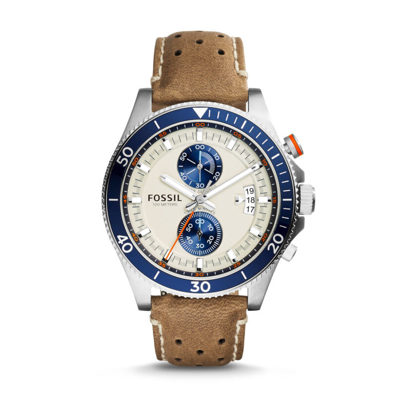 Men's Fossil Wakefield Chronograph Leather Strap Watch CH2951 - Tia