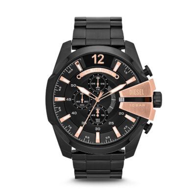 DZ4309 Man: Mega Chief watch in steel with rose-tone accents | Diesel