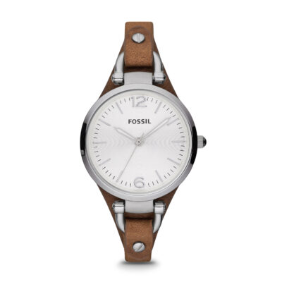 Georgia Brown Leather Watch - ES3060 - Fossil - Tia