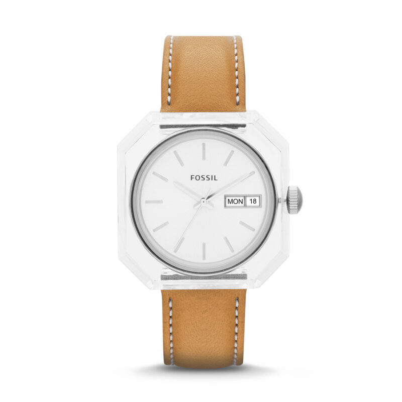 Fossil ES3538 Pop Brown Leather Women's Watch - Tia