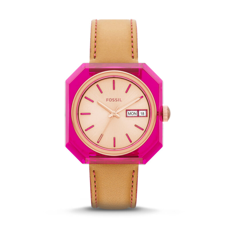 Fossil ES3539 Candy Women's Watch White Dial & Brown Leather Strap - Tia