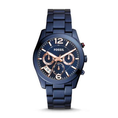 Fossil Perfect Boyfriend Navy Blue Dial Ladies Watch ES4093 - Tia