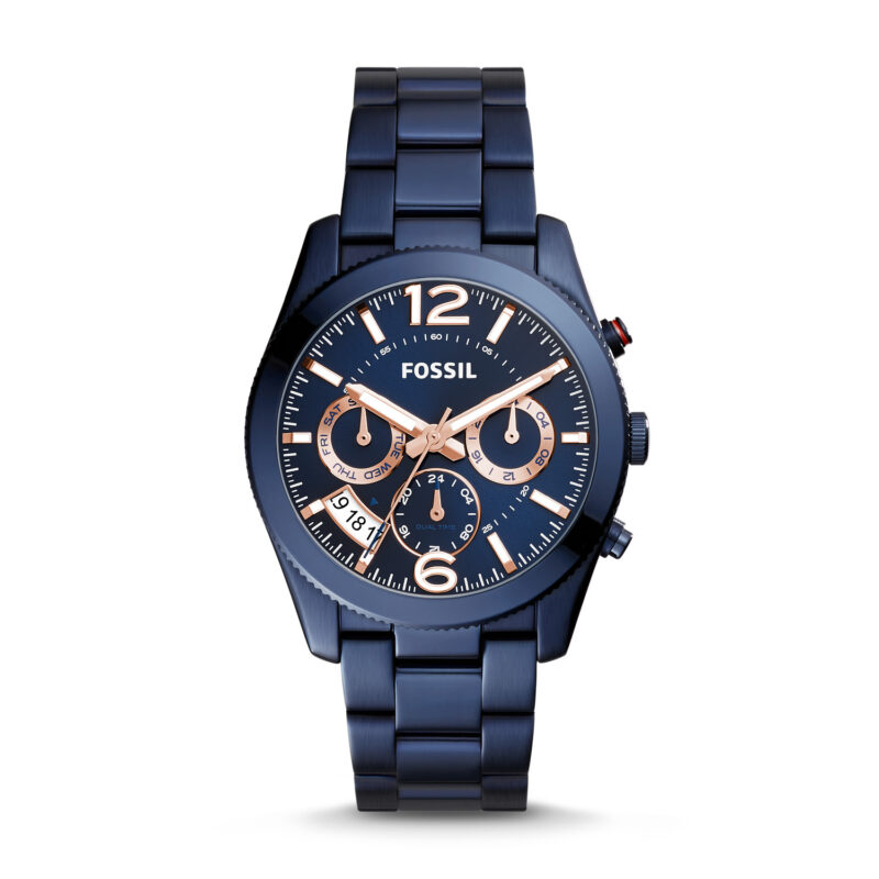 Fossil Perfect Boyfriend Navy Blue Dial Ladies Watch ES4093 - Tia