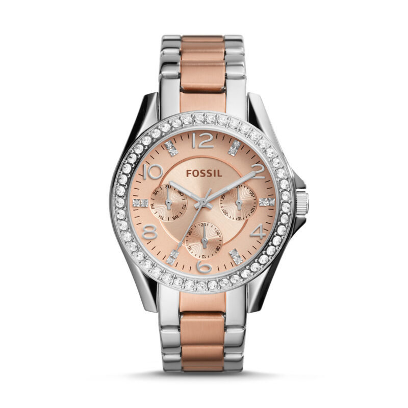 Women's Fossil Riley Steel Multifunction Crystallized Watch ES4145 - Tia