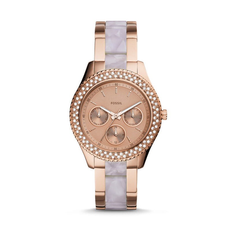 Fossil Stella Multifunction Two-Tone Stainless Steel and Acetate Watch