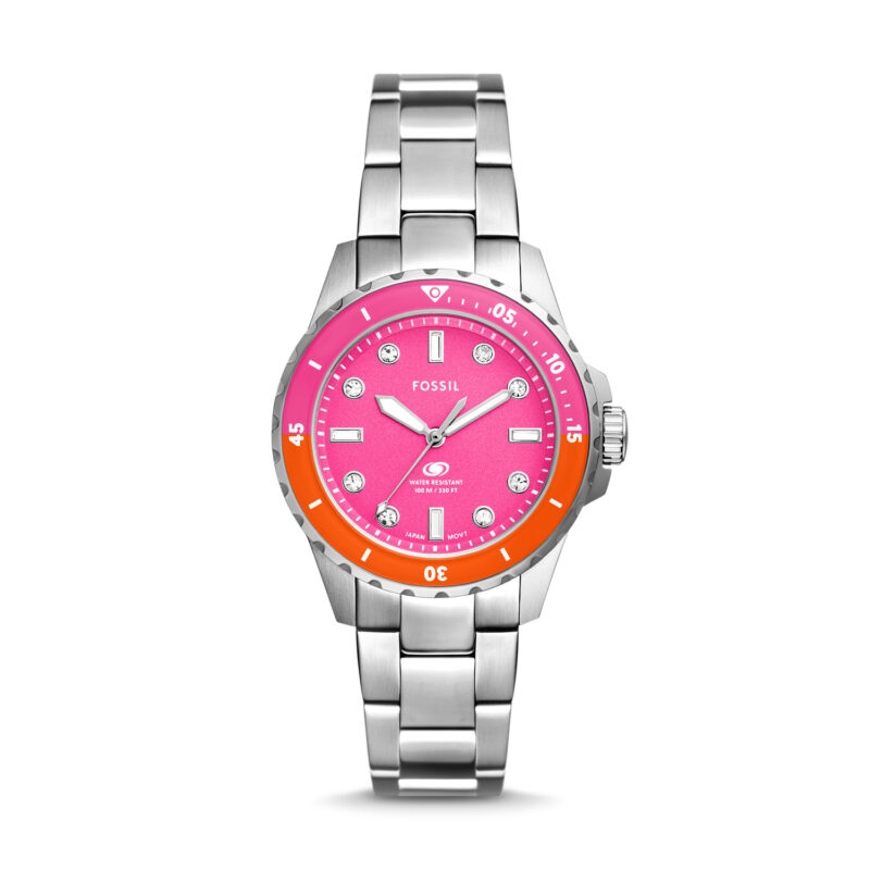 Fossil Blue Dive Quartz Pink Dial Ladies Watch ES5351 - Tia