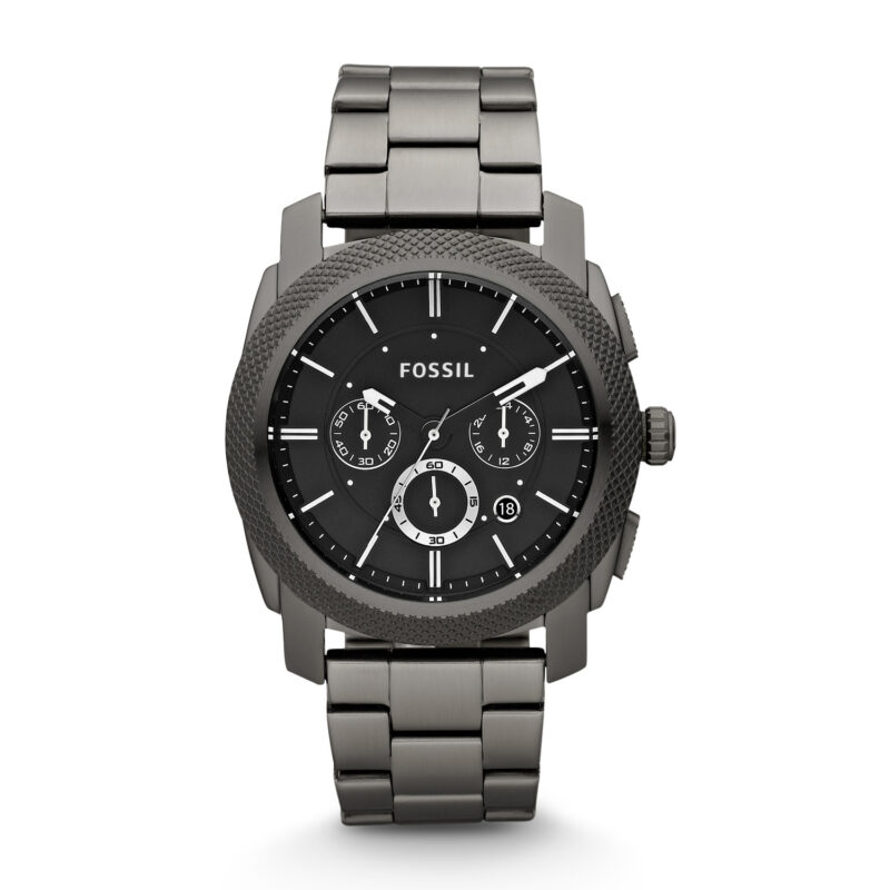 Fossil Machine Chronograph Smoke Stainless Steel Watch - FS4662 - Fossil - Tia