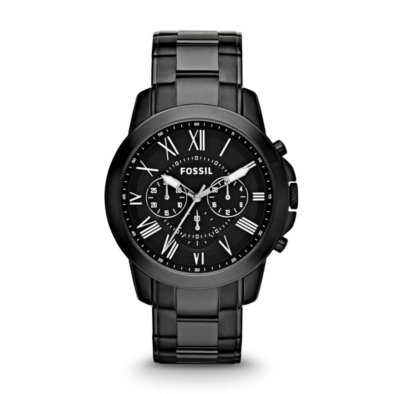 Fossil Grant Chronograph Black Stainless Steel Watch