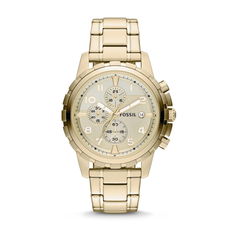 Dean Chronograph Gold-Tone Stainless Steel Watch - FS4867 - Fossil - Tia