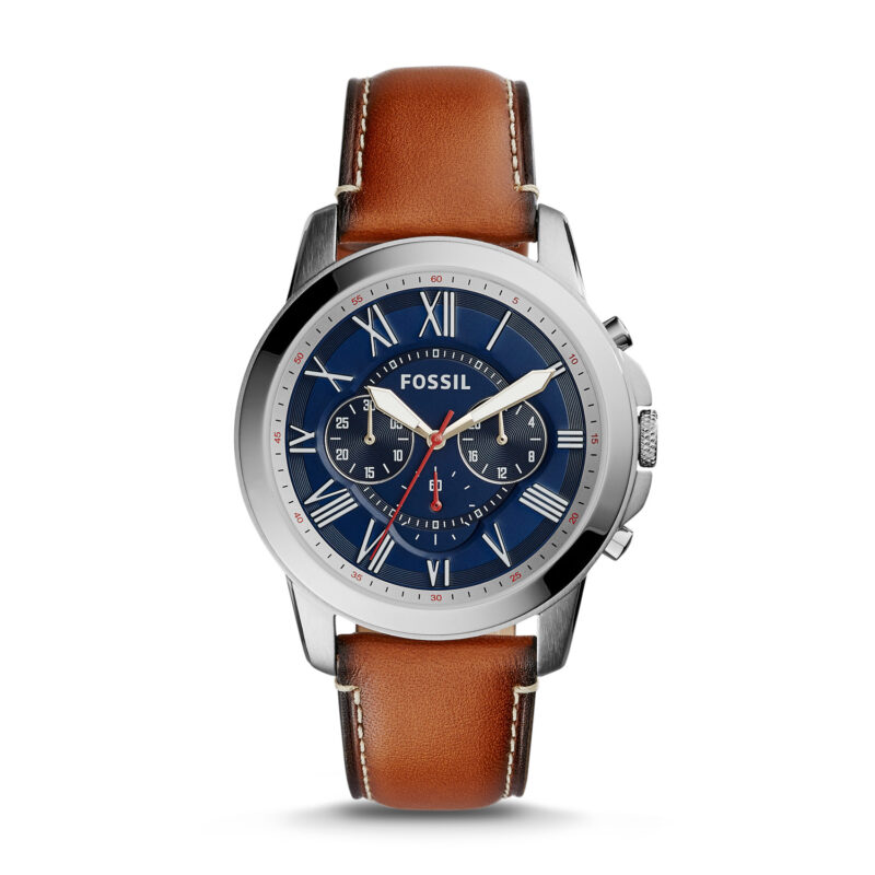Fossil Grant Chronograph Light Brown Leather Watch - FS5210