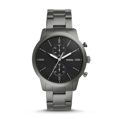 Men's Fossil Townman Chronograph Grey Steel Watch FS5349 - Tia