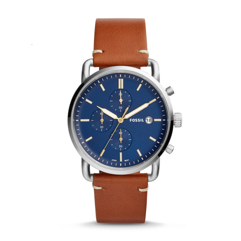 Fossil Men's Fossil Commuter Chronograph Brown Leather Strap Watch FS5401 - Tia
