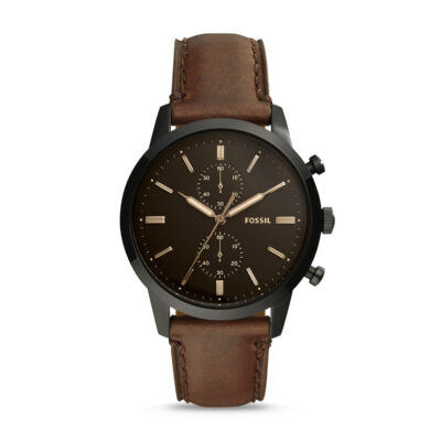 Townsman 44mm Chronograph Brown Leather Watch - FS5437 - Fossil - Tia