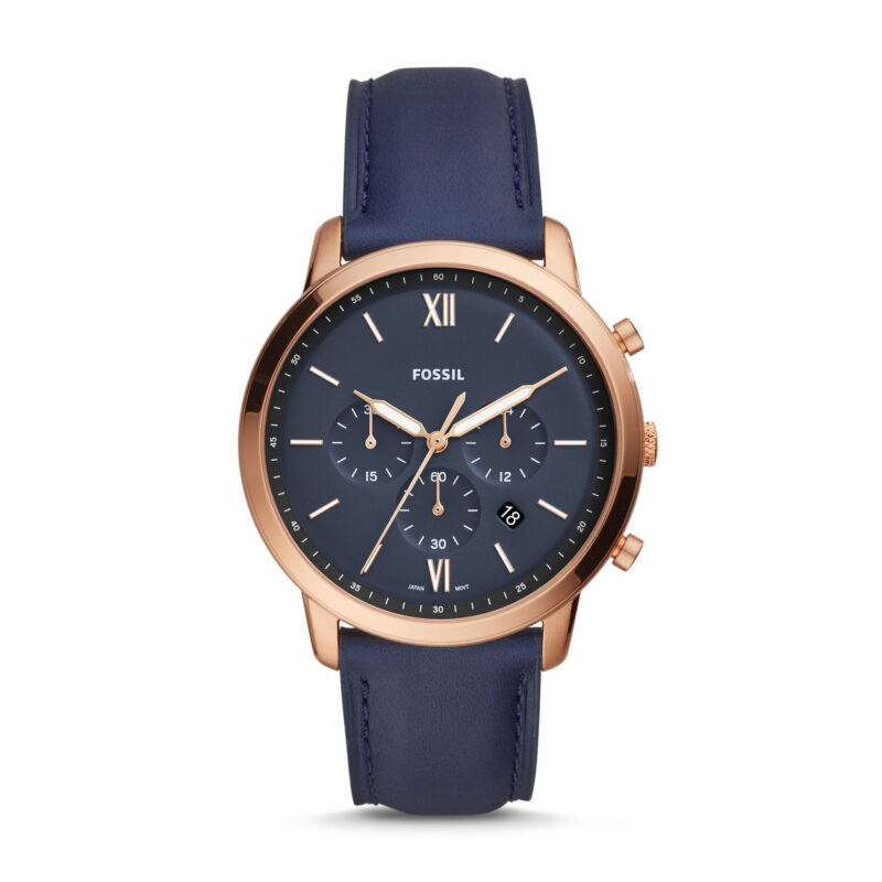 Fossil Neutra Chronograph Quartz Blue Dial Men's Watch FS5454 - Tia