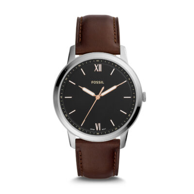Fossil Mens Analogue Quartz Watch with Leather Strap FS5464