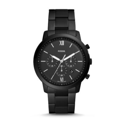 Fossil Men's Nuetra Chronograph Black Dial Watch - FS5474