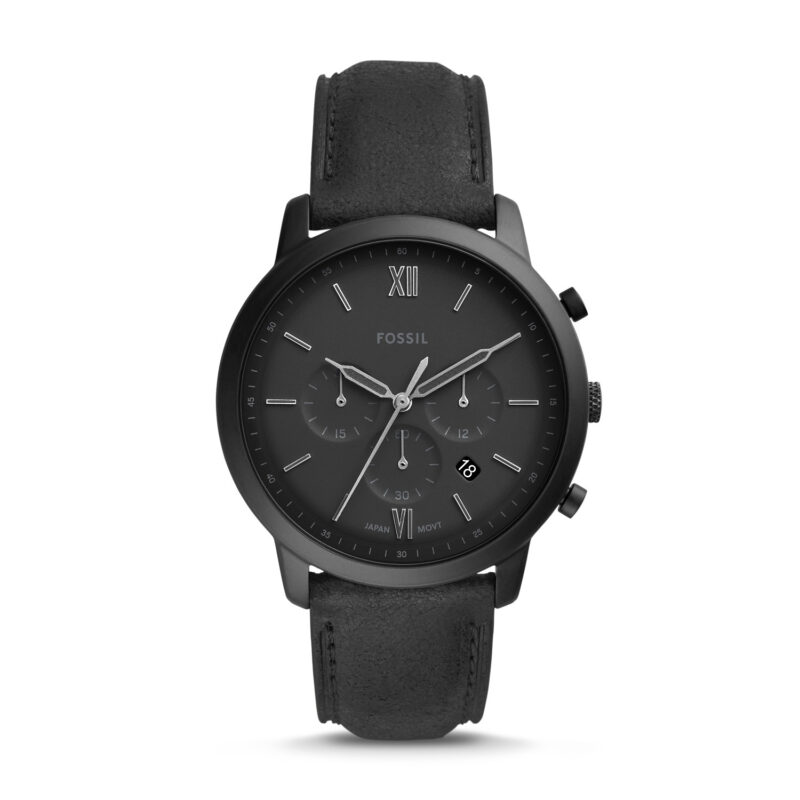 Fossil Neutra Chronograph Black Leather Watch - FS5503