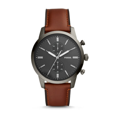 Fossil Townsman Chronograph Amber Leather Watch - FS5522