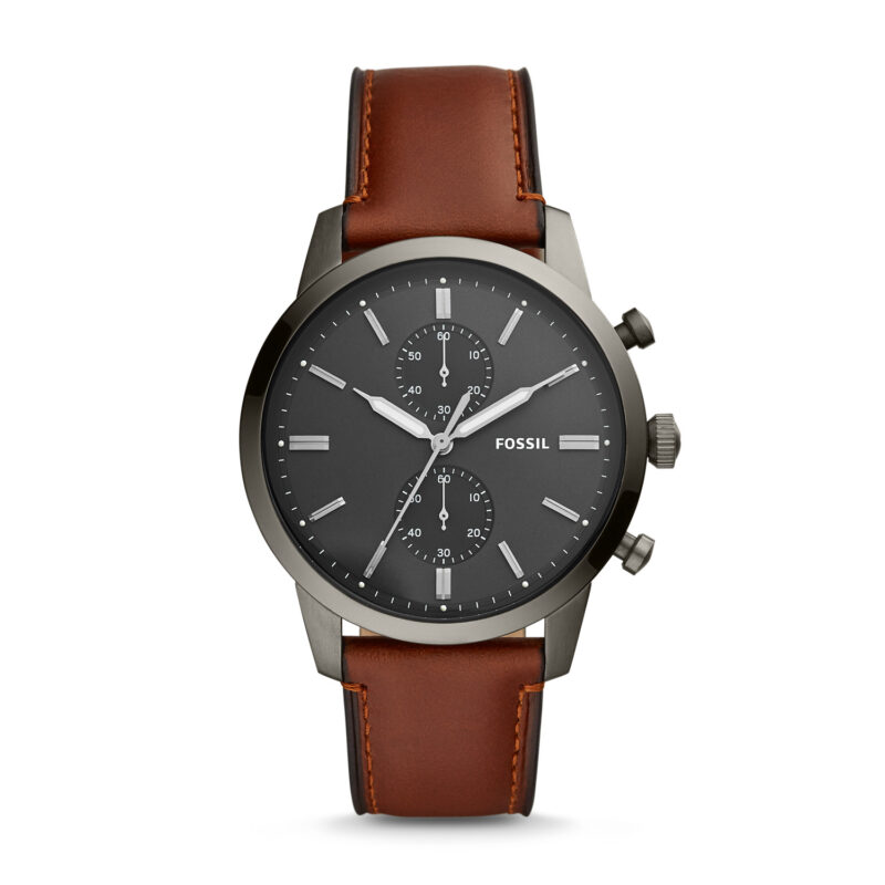 Fossil Townsman Chronograph Amber Leather Watch - FS5522