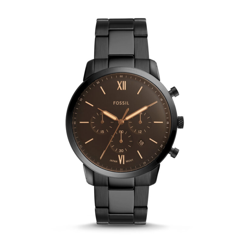 Fossil Neutra Chronograph Black Stainless Steel Watch - FS5525