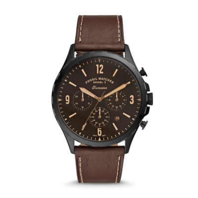Fossil Forrester Chronograph Brown Leather Watch - FS5608