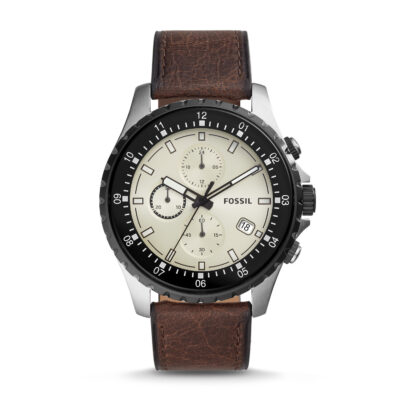 Fossil Men's Dillinger Chronograph Brown Leather Watch - FS5674
