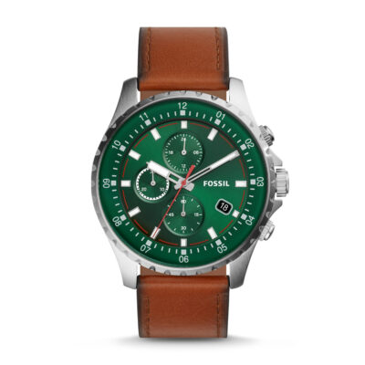 Fossil FS5734 Chronograph Brown Leather Men's Watch