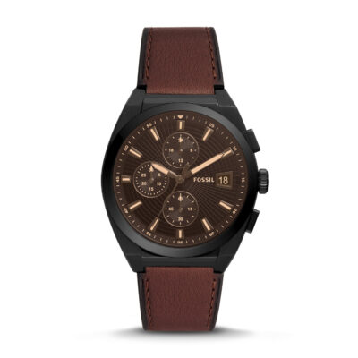 Fossil Everett Chronograph Brown LiteHide™ Leather Watch - FS5798