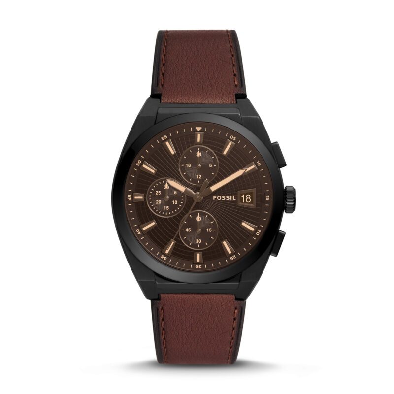 Fossil Everett Chronograph Brown LiteHide™ Leather Watch - FS5798
