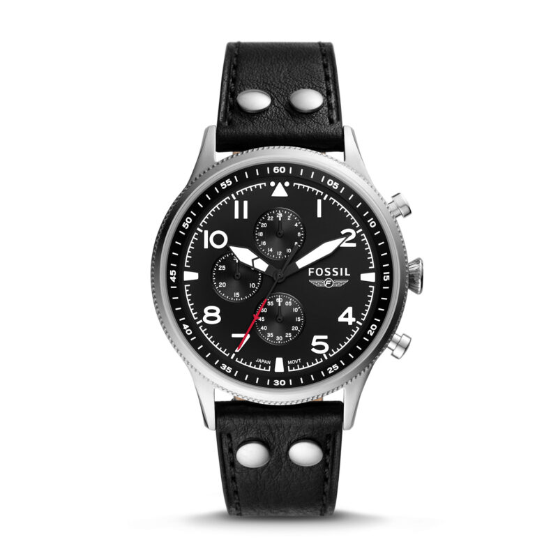 Fossil Retro Pilot Chronograph Quartz Black Dial Men's Watch FS5806