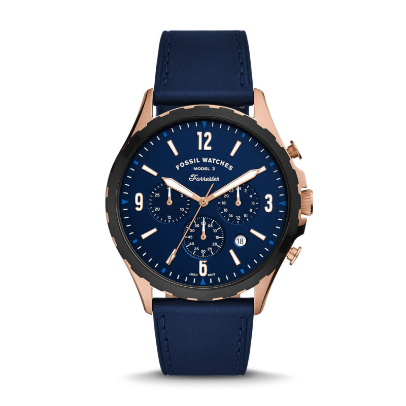 Fossil Forrester Chronograph Quartz Blue Dial Men's Watch FS5814