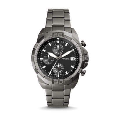 Fossil Bronson Chronograph Smoke Stainless Steel Watch - FS5852