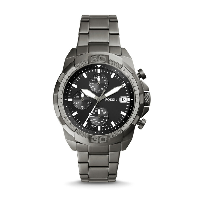 Fossil Bronson Chronograph Smoke Stainless Steel Watch - FS5852