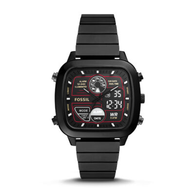 Fossil Retro Anadigital Alarm Quartz Analog-Digital Black
