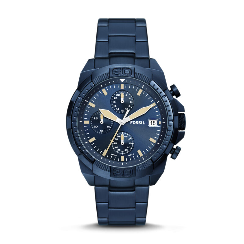 Fossil Bronson Chronograph Navy Stainless Steel Watch - FS5916