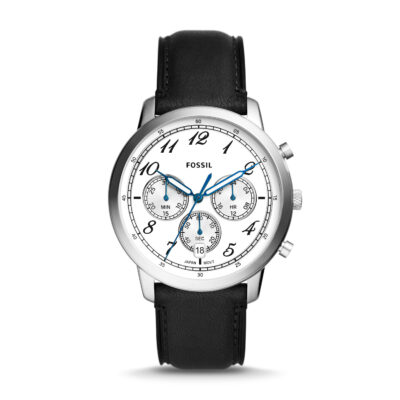Fossil Neutra Chronograph Black Leather Watch - FS6023