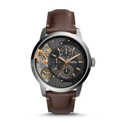 Fossil Men's Townsman Leather Strap Automatic Watch ME1163